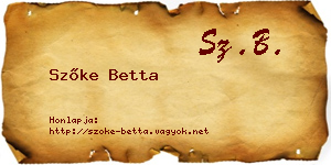 Szőke Betta névjegykártya